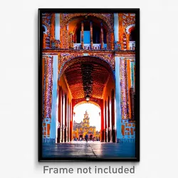 Pixel Art Poster - Magnificent Mexican Architecture (8 Bit Video Game Print)
