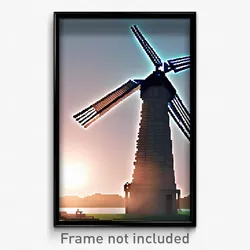 Pixel Art Poster - Infinite Windmill (8 Bit Psychedelic Trippy Video Game Print)