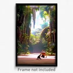 Pixel Art Poster - Ample Jungle (8 Bit Psychedelic Trippy Video Game Print)
