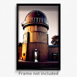 Pixel Art Poster - Brown Observatory (8 Bit Psychedelic Trippy Video Game Print)