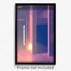 Pixel Art Poster - Digital Oubliette (8 Bit Psychedelic Trippy Video Game Print)