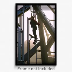 Pixel Art Poster - Metallic Climb (8 Bit Psychedelic Trippy Video Game Print)
