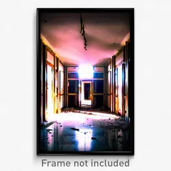 Pixel Art Poster - Abandoned Opening (8 Bit Psychedelic Trippy Video Game Print)