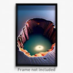 Pixel Art Poster - Striking Sinkhole (8 Bit Psychedelic Trippy Video Game Print)