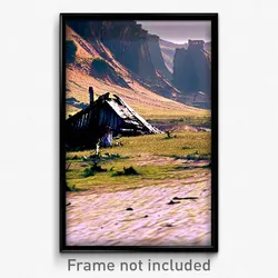 Pixel Art Poster - Tattered Downland (8 Bit Psychedelic Trippy Video Game Print)