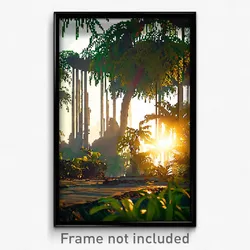 Pixel Art Poster - Flawless Jungle (8 Bit Psychedelic Trippy Video Game Print)