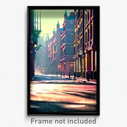 Pixel Art Poster - Fantastic Street (8 Bit Psychedelic Trippy Video Game Print)