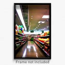 Pixel Art Poster - Bold Grocery Store (8 Bit Psychedelic Video Game Print)