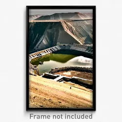 Pixel Art Poster - Neglected Quarry (8 Bit Psychedelic Trippy Video Game Print)