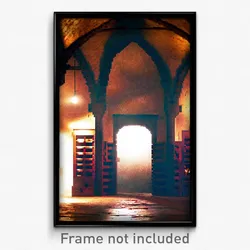 Pixel Art Poster - Shady Cellar (8 Bit Psychedelic Trippy Video Game Print)