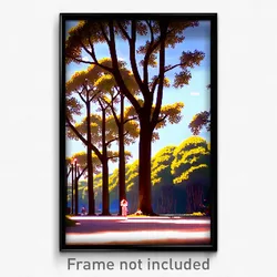 Pixel Art Poster - Fabulous Trees (8 Bit Psychedelic Trippy Video Game Print)