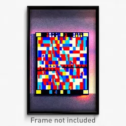 Pixel Art Poster - Artistic Chess Board (8 Bit Psychedelic Video Game Print)