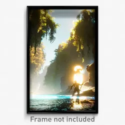 Pixel Art Poster - Creative Stream (8 Bit Psychedelic Trippy Video Game Print)