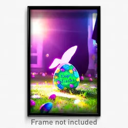Pixel Art Poster - Novel Easter (8 Bit Psychedelic Trippy Video Game Print)