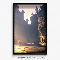 Pixel Art Poster - Unnatural Fortress (8 Bit Psychedelic Video Game Print)