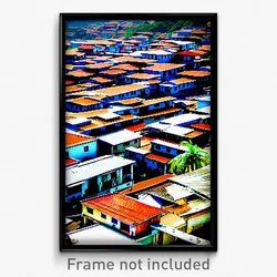 Pixel Art Poster - Worn Brazilian City (8 Bit Psychedelic Video Game Print)