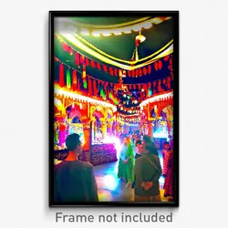 Pixel Art Poster - Outrageous Bazaar (8 Bit Psychedelic Trippy Video Game Print)