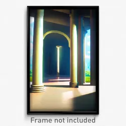 Pixel Art Poster - Pretty Pillar (8 Bit Psychedelic Trippy Video Game Print)