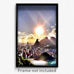Pixel Art Poster - Sparkling Brazilian City (8 Bit Psychedelic Video Game Print)