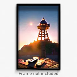 Pixel Art Poster - Remote Folly (8 Bit Psychedelic Trippy Video Game Print)