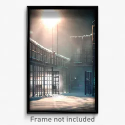 Pixel Art Poster - Frosty Prison (8 Bit Psychedelic Trippy Video Game Print)