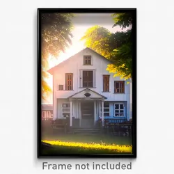 Pixel Art Poster - White Homestead (8 Bit Psychedelic Trippy Video Game Print)