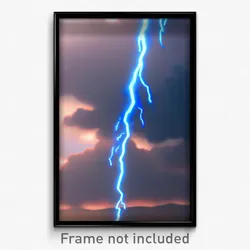 Pixel Art Poster - Blue Storm (8 Bit Psychedelic Trippy Weird Video Game Print)