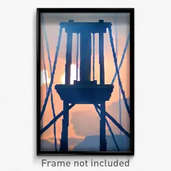 Pixel Art Poster - Harmonious Gallows (8 Bit Psychedelic Video Game Print)
