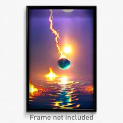 Pixel Art Poster - Liquid Earth (8 Bit Psychedelic Trippy Video Game Print)