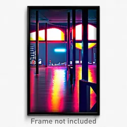 Pixel Art Poster - Modern London (8 Bit Psychedelic Trippy Video Game Print)