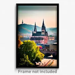 Pixel Art Poster - Mountainous Cologne (8 Bit Psychedelic Video Game Print)