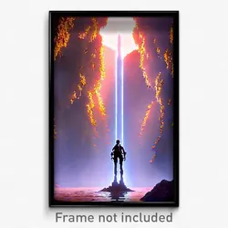 Pixel Art Poster - Terrific Fissure (8 Bit Psychedelic Trippy Video Game Print)