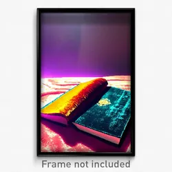 Pixel Art Poster - Velvety Book (8 Bit Psychedelic Trippy Video Game Print)