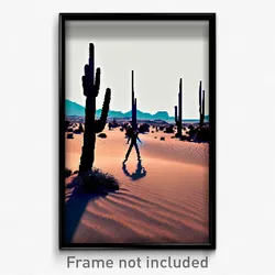 Pixel Art Poster - Ordinary Desert (8 Bit Psychedelic Trippy Video Game Print)