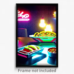 Pixel Art Poster - Brisk Taco (8 Bit Psychedelic Trippy Weird Video Game Print)