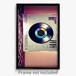 Pixel Art Poster - Showy Vinyl Record (8 Bit Psychedelic Video Game Print)