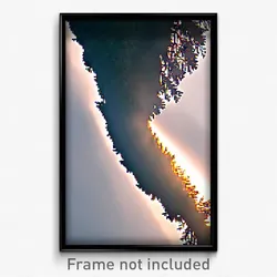 Pixel Art Poster - Flickering Ridge (8 Bit Psychedelic Trippy Video Game Print)