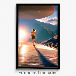 Pixel Art Poster - Mountainous Catwalk (8 Bit Psychedelic Video Game Print)