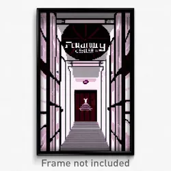 Pixel Art Poster - Faraway Cellar (8 Bit Psychedelic Trippy Video Game Print)