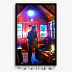 Pixel Art Poster - Tremendous Cabin (8 Bit Psychedelic Trippy Video Game Print)