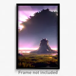 Pixel Art Poster - Infamous Bog (8 Bit Psychedelic Trippy Video Game Print)