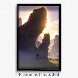 Pixel Art Poster - Buoyant Megalith (8 Bit Psychedelic Trippy Video Game Print)