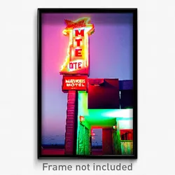 Pixel Art Poster - Marvelous Motel (8 Bit Psychedelic Trippy Video Game Print)