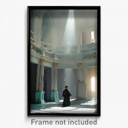 Pixel Art Poster - Unwelcoming Antechamber (8 Bit Psychedelic Video Game Print)