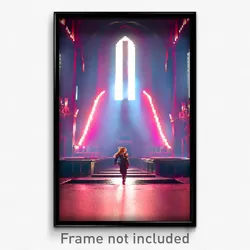 Pixel Art Poster - Flawless Vault (8 Bit Psychedelic Trippy Video Game Print)