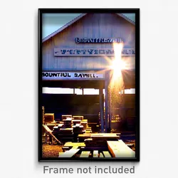 Pixel Art Poster - Bountiful Sawmill (8 Bit Psychedelic Trippy Video Game Print)