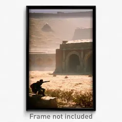 Pixel Art Poster - Dry Fort (8 Bit Psychedelic Trippy Weird Video Game Print)