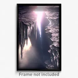 Pixel Art Poster - Silver Fissure (8 Bit Psychedelic Trippy Video Game Print)