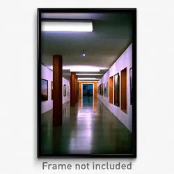Pixel Art Poster - Deserted Gallery (8 Bit Psychedelic Trippy Video Game Print)