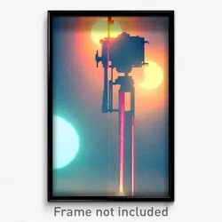 Pixel Art Poster - Digital View (8 Bit Psychedelic Trippy Video Game Print)
